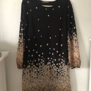 Black to floral fade dress